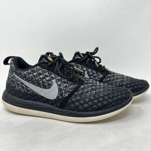 Nike Roshe 2 Flyknit Women's Size 6.5 Black Running Sneaker Shoes - 861706-001